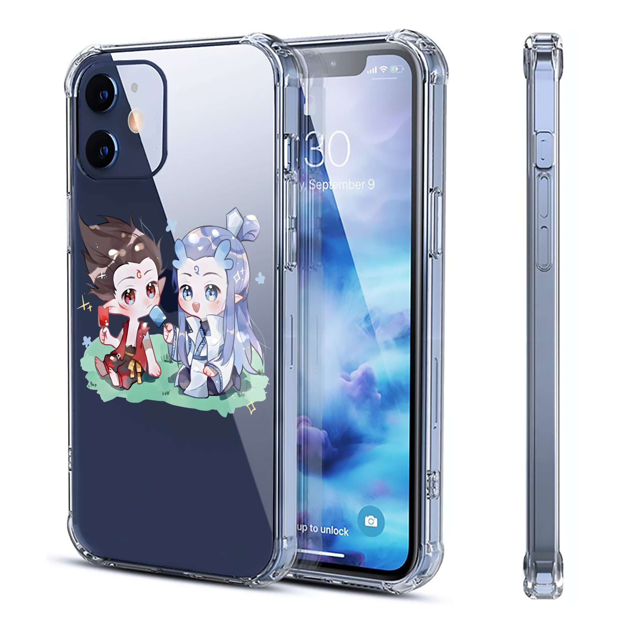 （画像用） Ne Zha 2 ナタ 魔童の大暴れ 【iPhone 12シリーズ対応】透明スマホケース（クリアソフトケース）